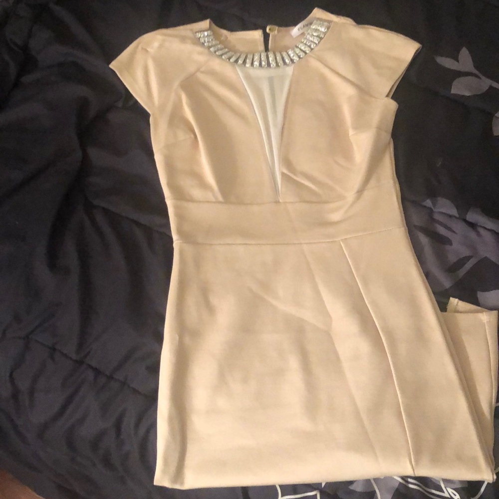Cream Flamingo Urban Dress